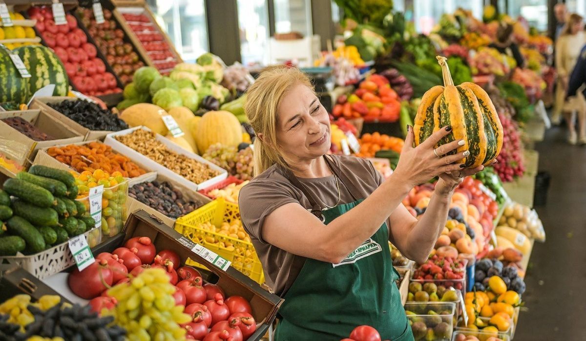 На московских ярмарках появились первые тыквы
